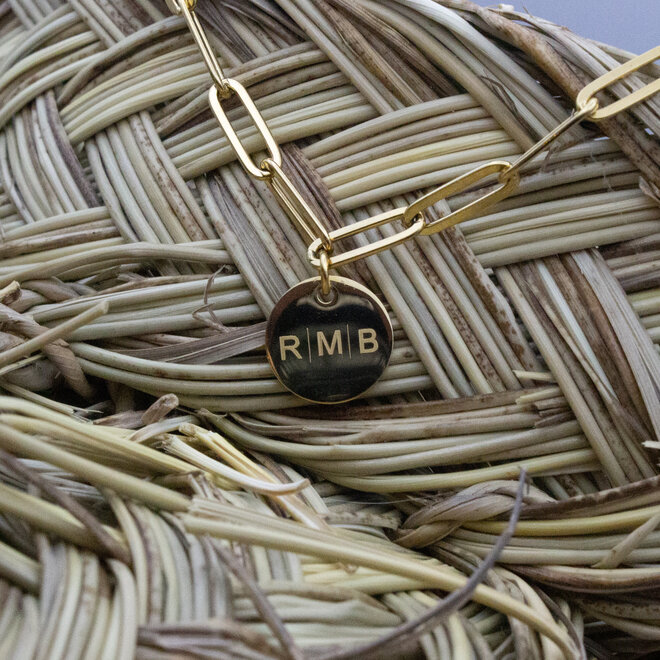 Gepersonaliseerde initialen ketting | 1 bedel