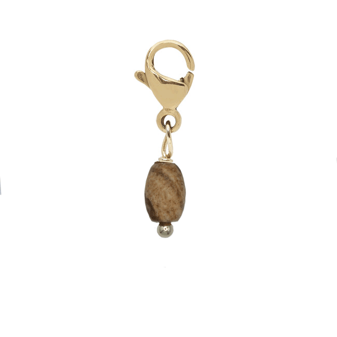 Charm drum landschap jaspis goud