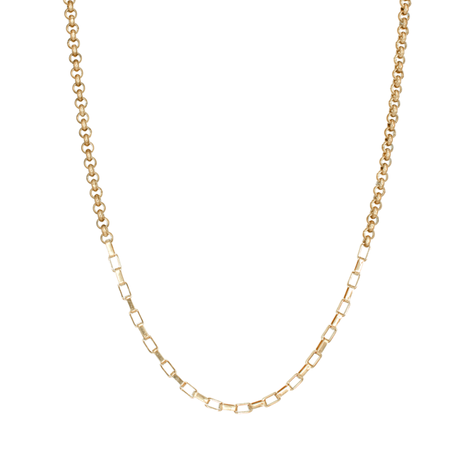 Ketting square jasseron goud