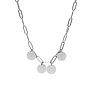 Gepersonaliseerde geboortebloem ketting zilver | 4 bedels