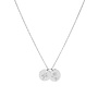 Gepersonaliseerde geboortebloem ketting small zilver | 2 bedels
