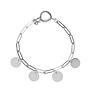 Gepersonaliseerde geboortebloem armband zilver | 4 bedels