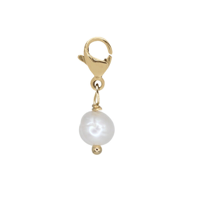 Charm pearl 6mm goud