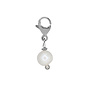 Charm pearl 6mm zilver