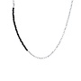 Ketting oval small onyx zilver