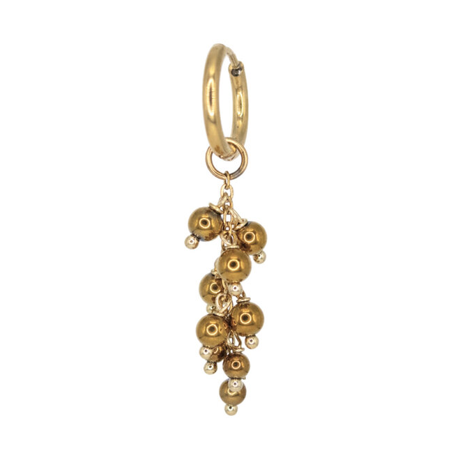 Oorring hematiet grape goud