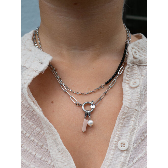 Ketting chain big plain zilver