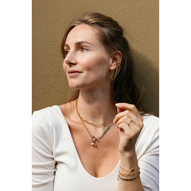 ketting twisted wire link goud