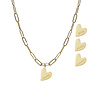 Gepersonaliseerde naam ketting heart chain big plain goud