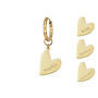 Gepersonaliseerde naam oorbel heart goud