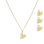 Gepersonaliseerde geboortebloem ketting heart small goud