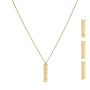 Gepersonaliseerde initialen ketting bar small goud