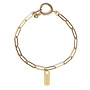Gepersonaliseerde datum armband tag goud