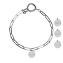 Gepersonaliseerde naam armband coin zilver
