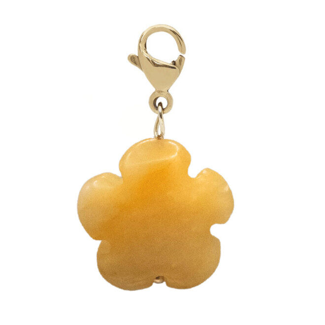 Charm flower gele jade goud