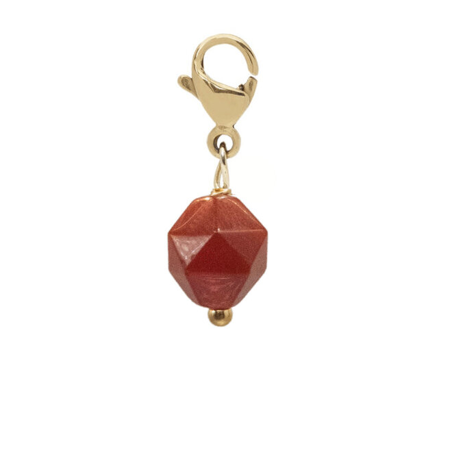 Charm starcut carneool goud