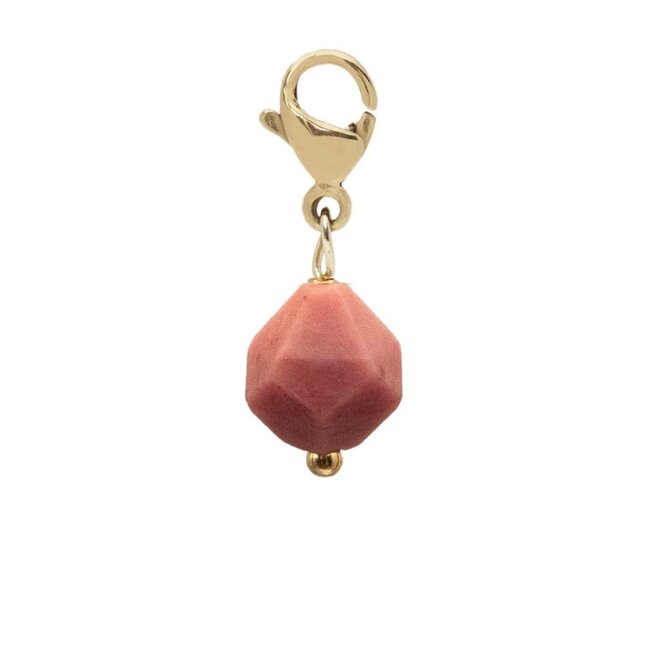 Charm starcut rhodoniet goud