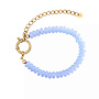 Armband sammie big blauw goud