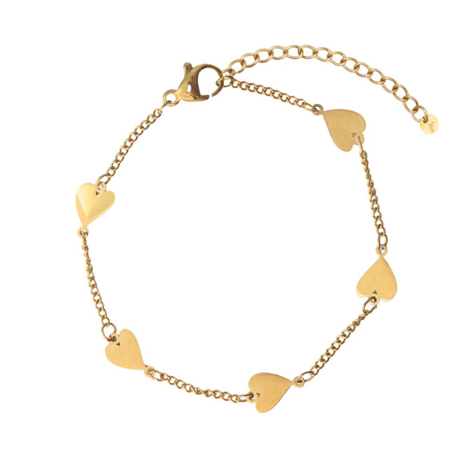 Armband hearts new goud