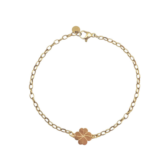 Armband klaver goud