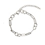 Armband chain big twisted zilver