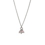 Ketting 7x roze tourmalijn zilver