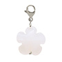 Charm flower witte jade zilver