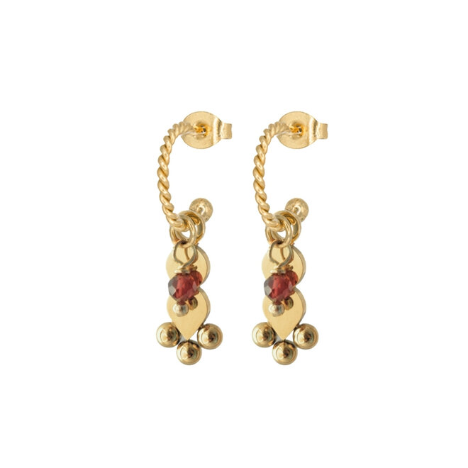 Oorringen twisted pien new goud
