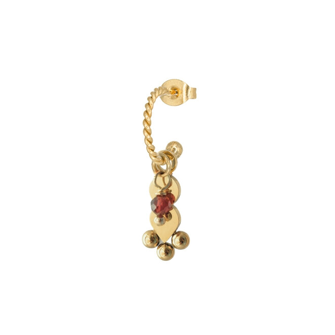 Oorring twisted pien new goud