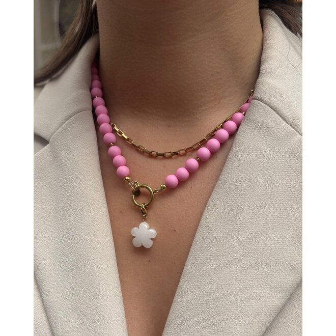 Ketting Liv roze goud