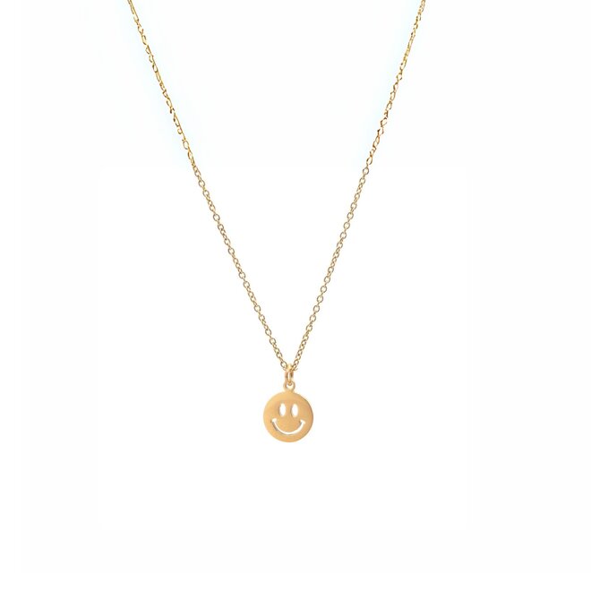 Ketting smiley goud
