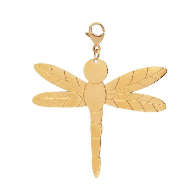 Charm big libelle goud
