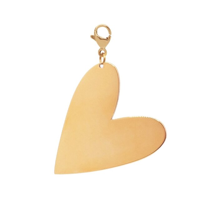 Charm heart big goud