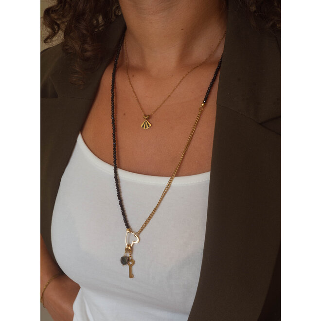Charm facet plat terraheart (disco) goud