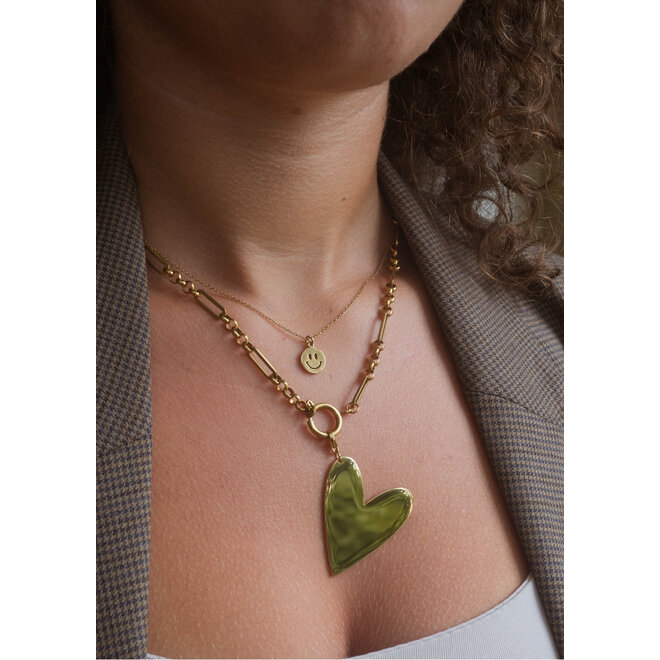 Charm heart big goud