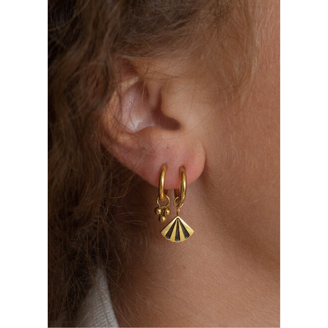 Oorringen 3 dots small goud