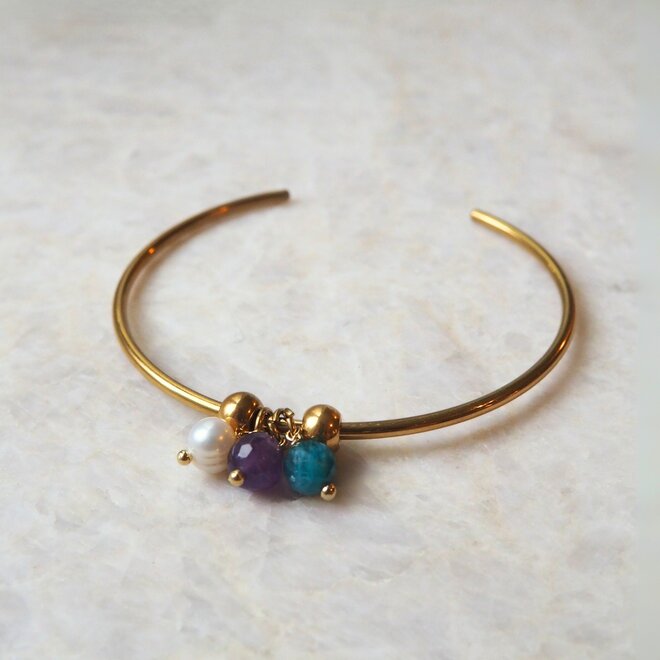 Armband wish stones goud