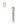 Oorstekers big curb chain zilver