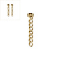 Oorstekers big curb chain goud