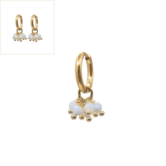 Oorringen 7x blue lace agaat goud