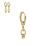 Oorringen oval chain rings goud