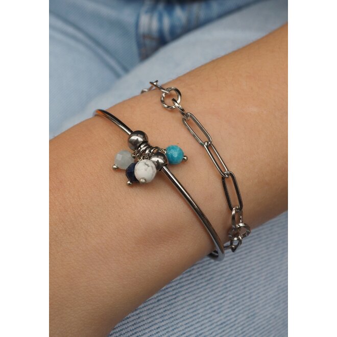 Armband wish stones zilver