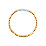 Armband beads 4mm 6x blauwe aventurijn goud
