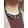 Ketting limited chunky groen goudq