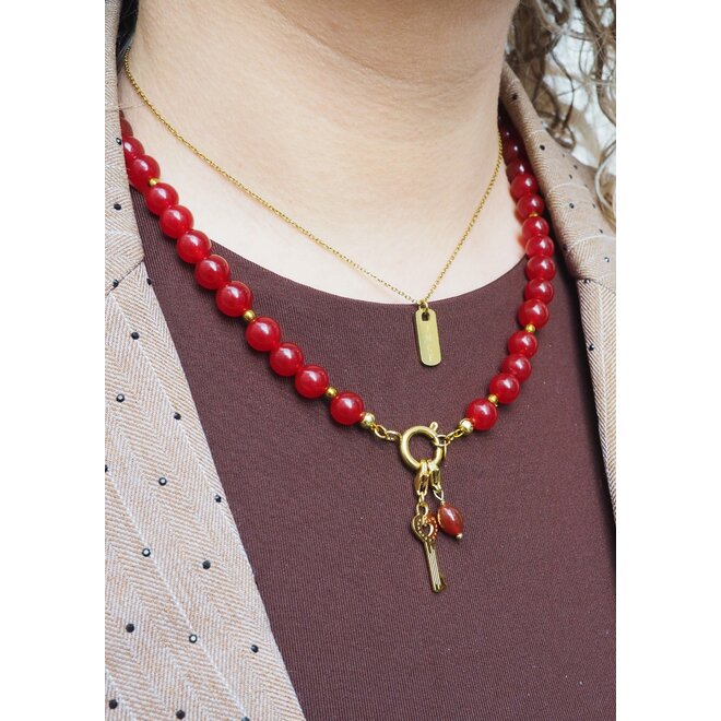 Ketting limited sophie bordeaux goud