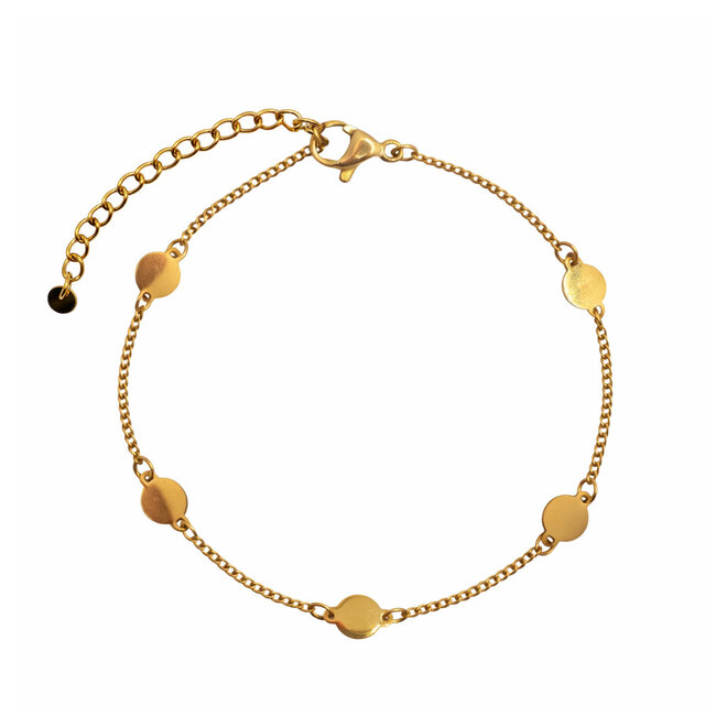 Armband 5 coins goud