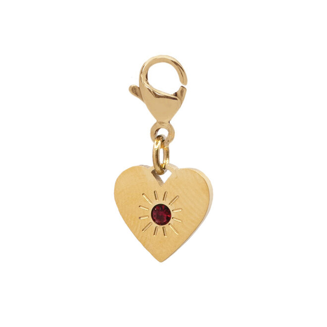 Charm diamond heart goud