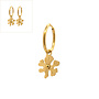Oorbellen organic flower goud
