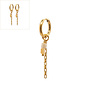 Oorbellen square chain MOP goud