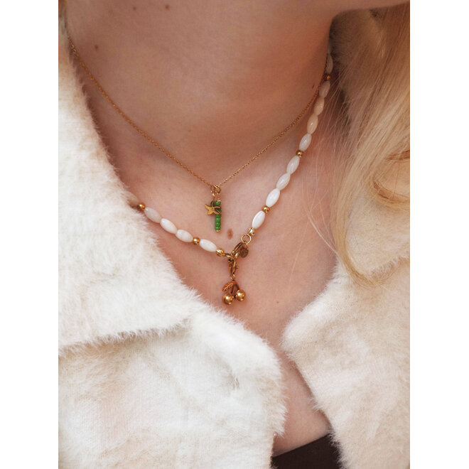 Ketting starfish groen goud